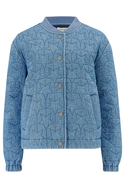 Sugarhill Brighton- Blue Quilted Bomber Jacket- Kinga