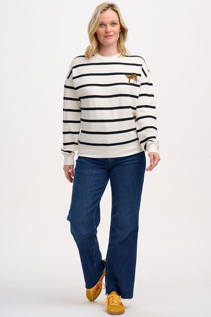 Sugarhill Brighton- Stripe Leopard Sweatshirt- Noah