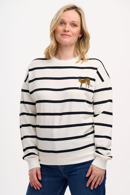 Sugarhill Brighton- Stripe Leopard Sweatshirt- Noah