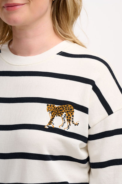 Sugarhill Brighton- Stripe Leopard Sweatshirt- Noah