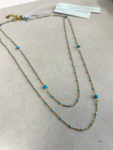 Load image into Gallery viewer, Big Metal London - Double Blue Necklace
