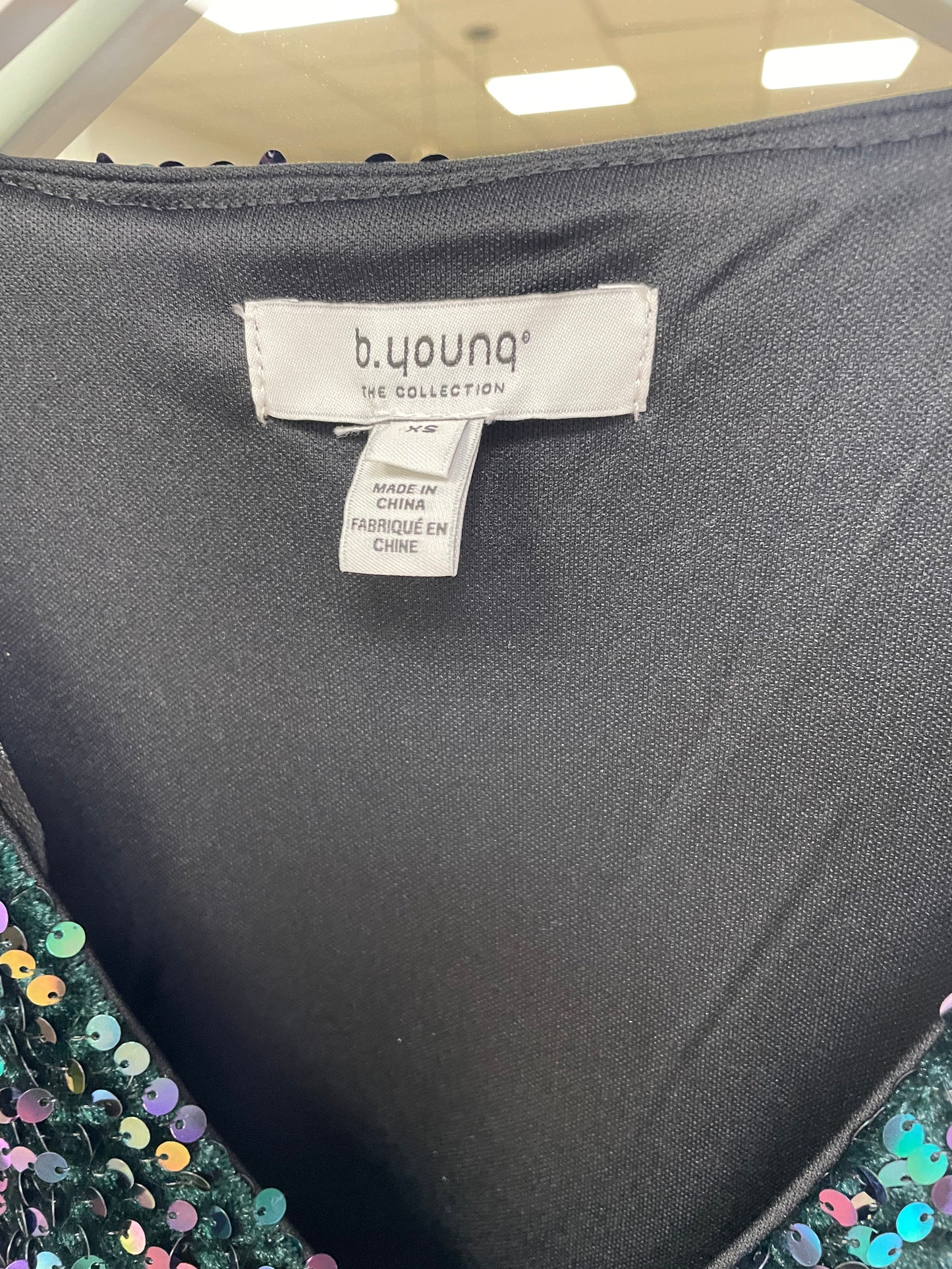 PRE LOVED-B.Young Green Sequin Top