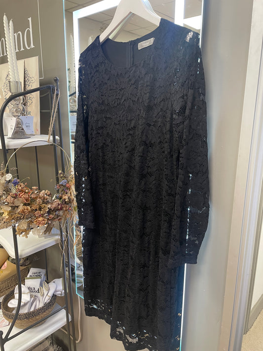 PRE LOVED- Fransa Black Lace Dress