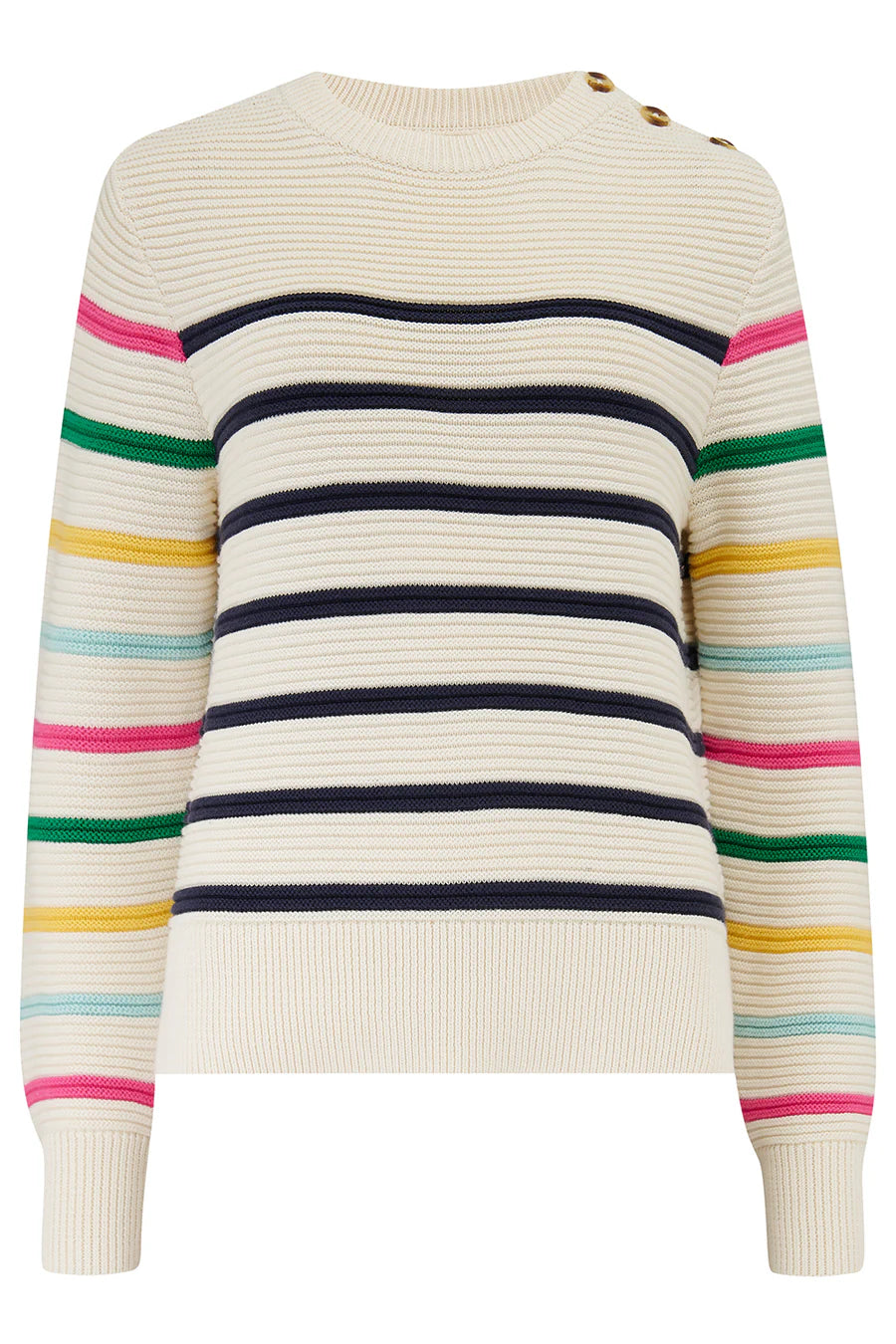 Sugarhill Brighton- Cream Stripe Jumper- Rebecca