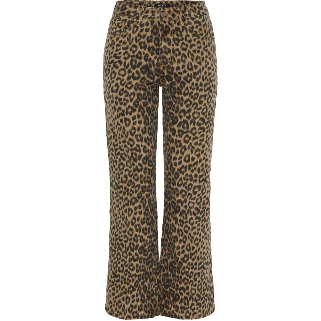 Marta Du Chateau- Animal Print Wide Leg Jeans