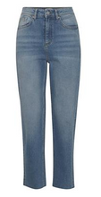 Load image into Gallery viewer, B.Young - Mid Blue Straight Raw Hem Jean - Bykato
