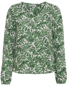 Fransa - Green Printed Shirt - Frsilje