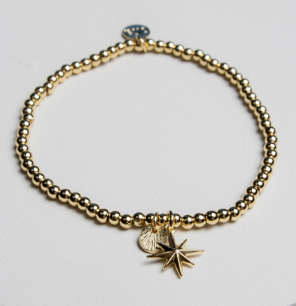 Olia - Gold Starburst & Coin Bracelet