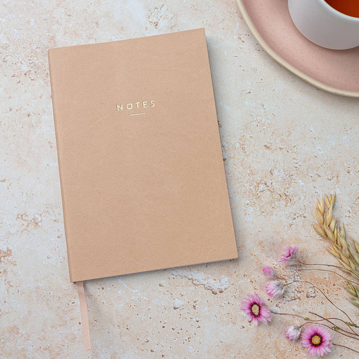 A5 Tan 'Notes' Notebook