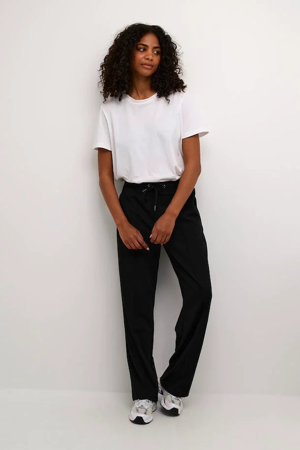 Kaffe- Black Straight Leg Pants- Kajenny