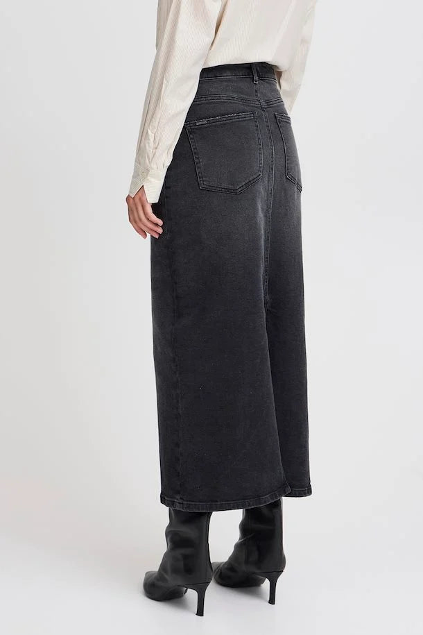 B.Young - Black Denim Skirt - Bydonella