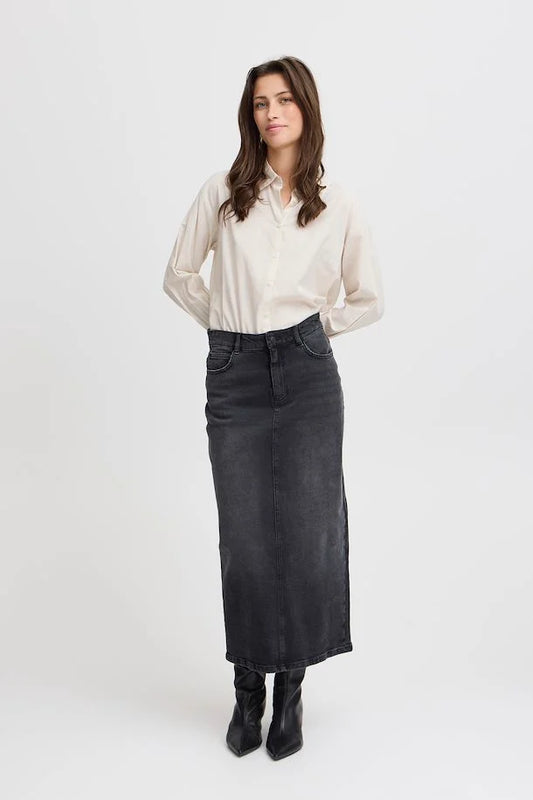 B.Young - Black Denim Skirt - Bydonella