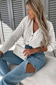 Crochet Knitted Light Wear Cardigan-Arlina