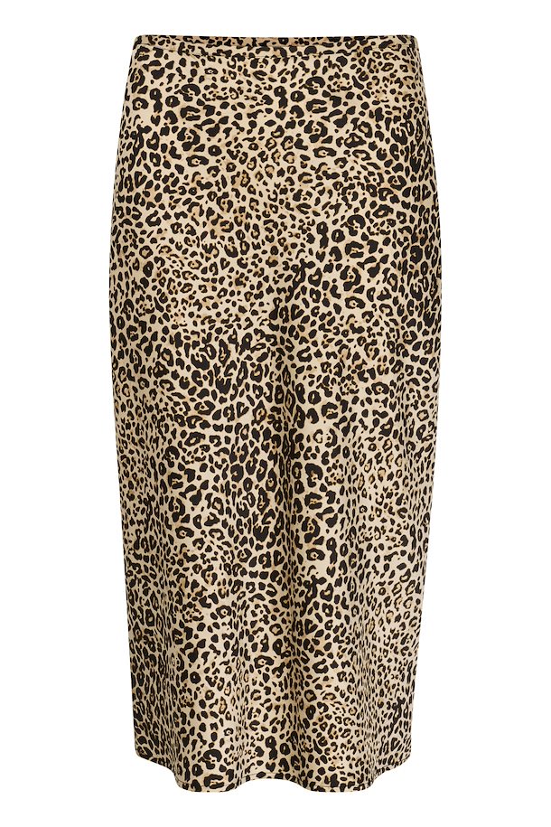 Saint Tropez- Animal Print Satin Skirt- Zacky