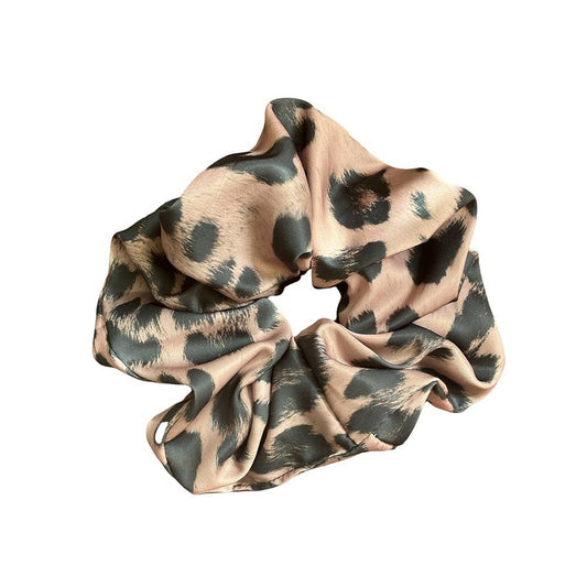 Last True Angel- Extra Large Silky Scrunchie in Leopard Print