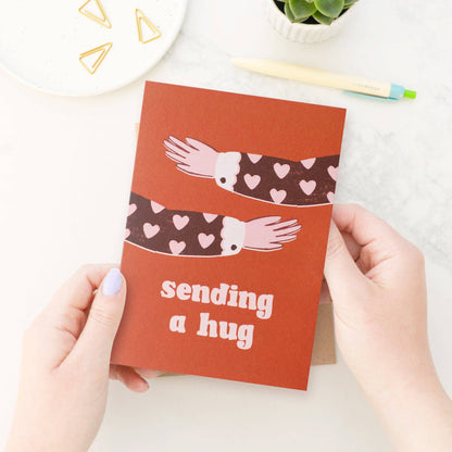 Sending a Hug - Greeting Card