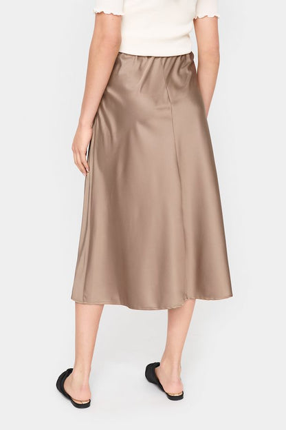 Saint Tropez- Taupe Silky Skirt- Disa