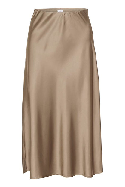 Saint Tropez- Taupe Silky Skirt- Disa