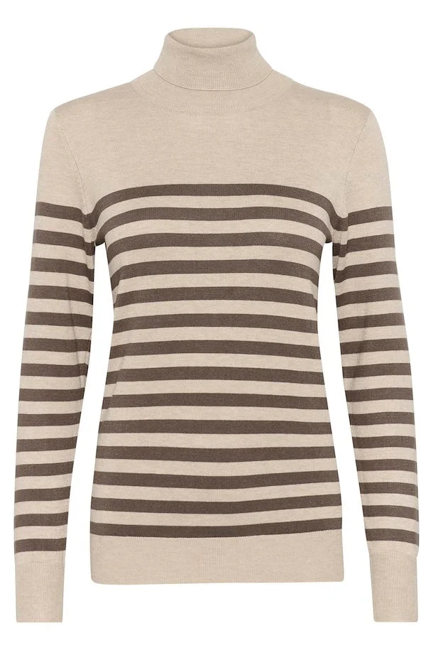 Kaffe- Striped Rollneck Jumper- Kalizza