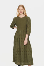 Load image into Gallery viewer, Saint Tropez- Long Shirred Green Dress- Abby
