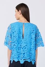 Levete Room- Blue Crochet Top- Bine