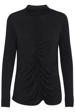 Load image into Gallery viewer, Sorbet- Black Ruched Top- Sbvada
