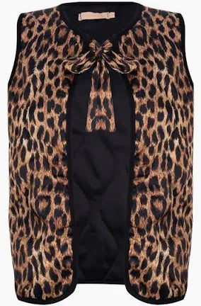 Marta Du Chateau- Leopard Print Tie Gilet- Mona