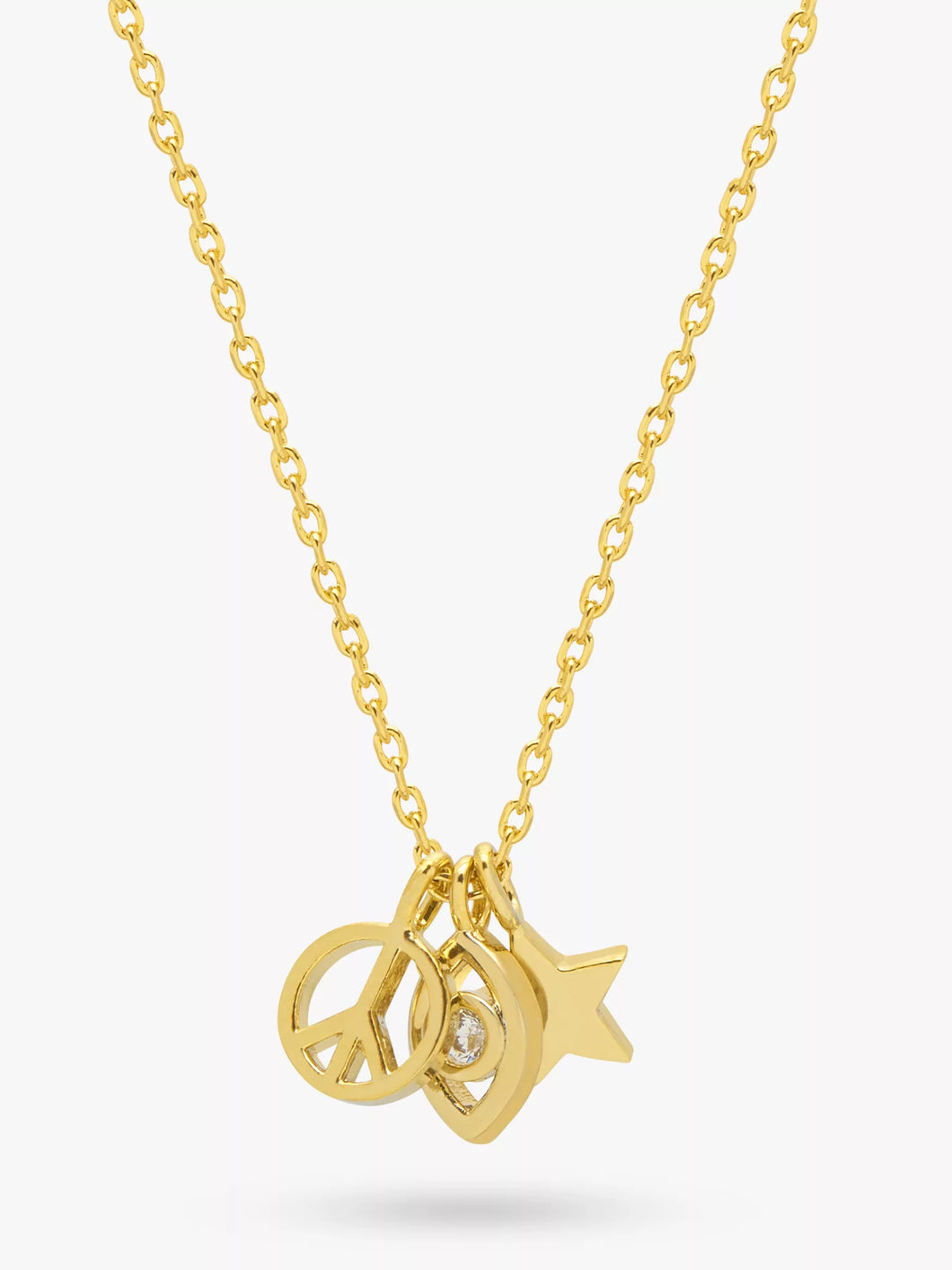 Estella Bartlett- Gold Plated Trio of Charms Necklace